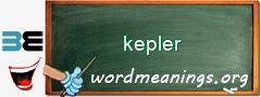 WordMeaning blackboard for kepler